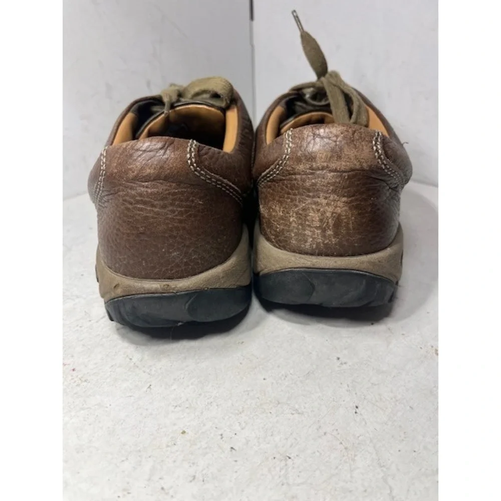 KEEN Presidio Brown Leather Walking Shoes Womens 11 Low Top Oxfords 1011461